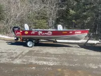 16' 2000 Lund Deep and Wide boat, motor and trailer package