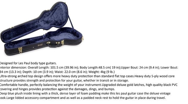 Crossrock Les Paul plush case in Guitars in Kingston - Image 2