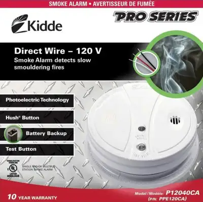 Sealed. New Kidde Pro Series Hardwired Smoke Alarm. 2 Available. $40 each or 2 for $55. Retails for...
