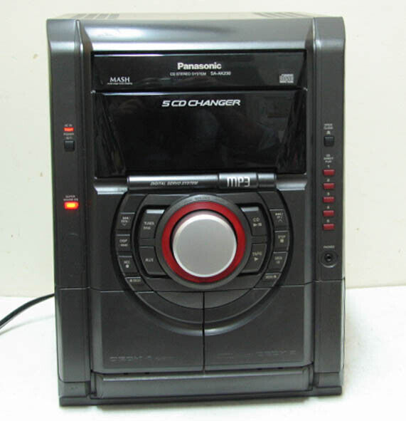 Panasonic SAAK230 Stereo System 5 CD Changer 2 Cassette 165 W Stereo Systems & Home Theatre
