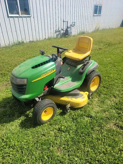 John Deere L120 with snowblower, View more