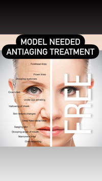Models FREE AntiAging Face treatment.