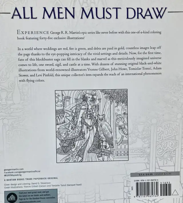 The Official A Game of Thrones Colouring Book / NEW in Other in Gatineau - Image 4