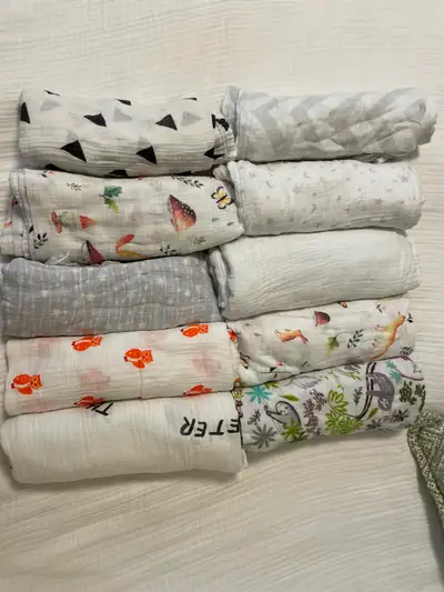 10 Muslin Swaddles, View more