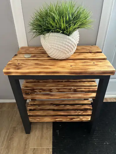 Costum show rack / entryway bench, pls read the description, View more