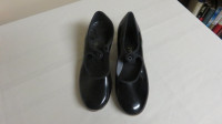 Angelo Luzio Tie Tap Shoes Black Leather Dance Heel Size 6M