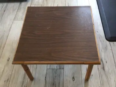 Side table or coffee table , solid table, it’s 22 by 23 inches and 15 inches tall