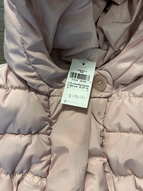 Baby gap pink winter jacket 0-6M NWT ret $118 in Clothing - 3-6 Months in City of Toronto