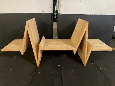 Custom made solid pine turntable shelf and vinyl record holder, View more
