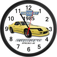 1985 Chevrolet Camaro IROC-Z28 (Yellow) Custom Wall Clock - New