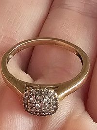 Gold ban Size 6 10kt promise ring 