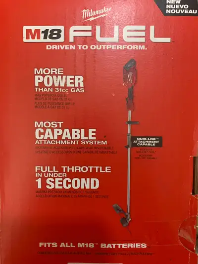 MILWAUKEE M18 FUEL CORDLESS STRING TRIMMER WITH QUIK-LOK, View more