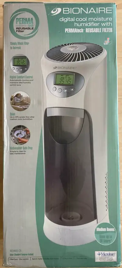 Bionaire digital cool moisture humidifier with filter, View more