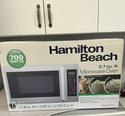 Microwave,  Hamilton Beach 0.7 Cu Ft. (700W) Stainless Steel NEW, View more