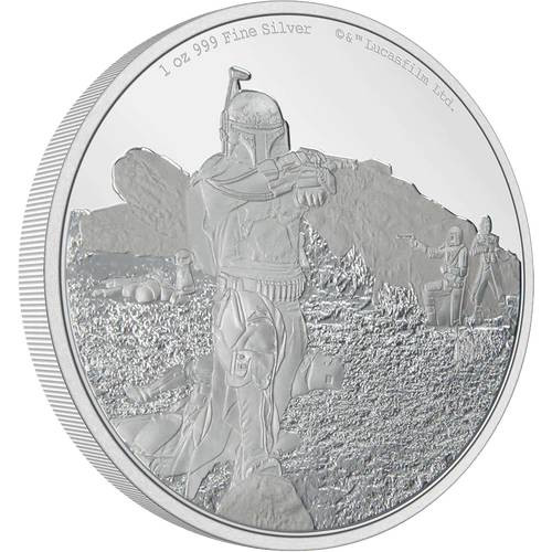 BOBA FETT THE MANDALORIAN CLASSIC SERIES SILVER COIN in Arts & Collectibles in Oshawa / Durham Region - Image 2