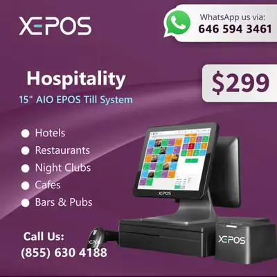 "All-in-One POS Solution for Restaurants, Cafés, Salons, Laundro, View more