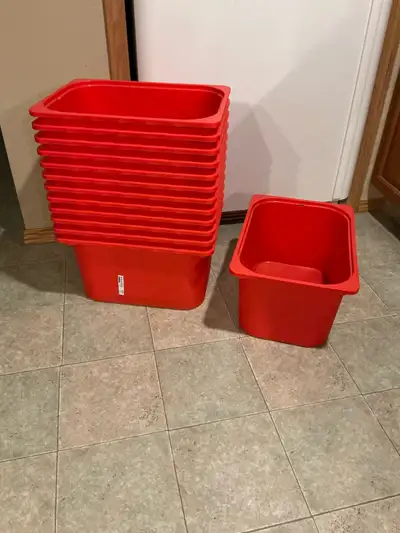 IKEA Red Trofast Storage Bins - $5 each , View more