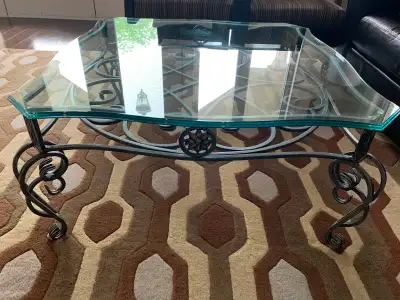 Wrought iron coffee table 38x38 inch, View more