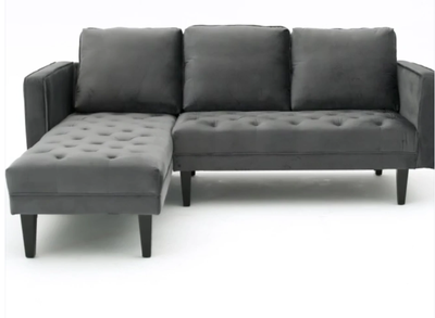 Beautiful modern interchangeable sectional sofa. Soft velour upholstery is luxurious. Clean lines ma...