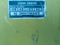 John Deere Snowblower.