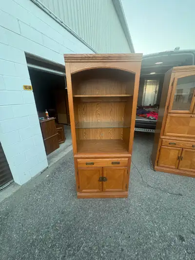 Free delivery used Oak Bookcase with Cabinet, View more