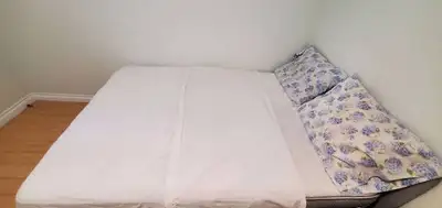 Full Size 10" Medium Hybrid Memory Foam Mattress and Bedframe, View more
