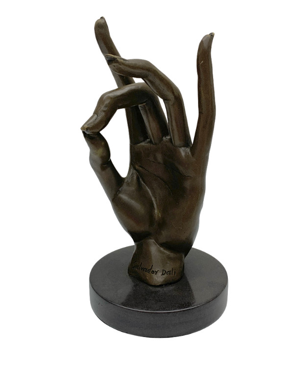 Face on Gestured Hand Bronze Sculpture in Arts & Collectibles in Oshawa / Durham Region - Image 3