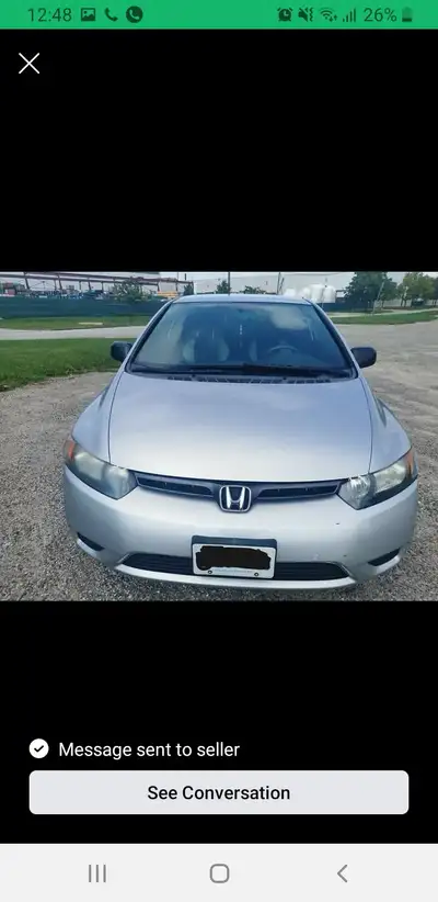 Selling my reliable Honda Civic, a silver 2008 coupe that's ready for a new owner. It's been my trus...