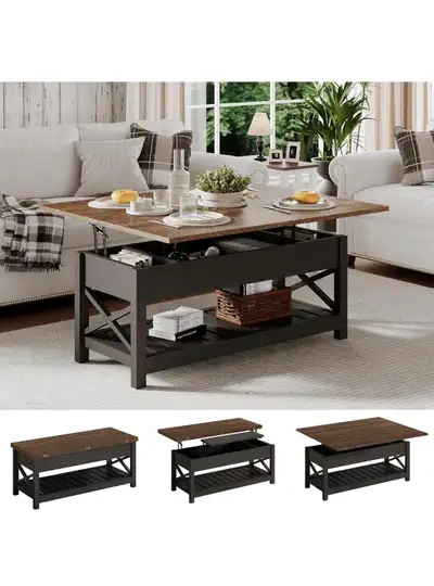 Coffee Table Lift Top, Multi-Function Convertible Coffee Tables, View more