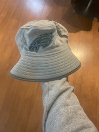 Philadelphia Eagles White Bucket Hat