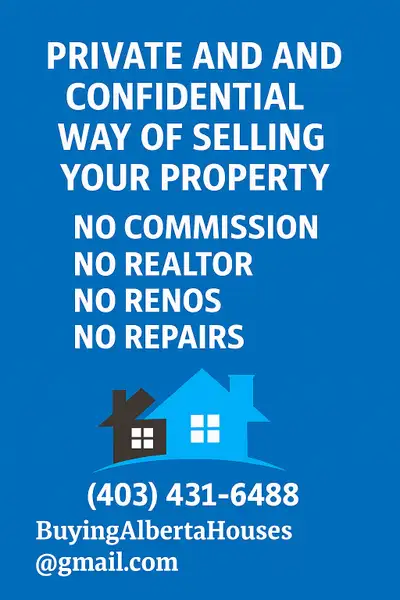WE BUY HOUSES IN ALBERTA Fast • Simple • Hassle-Free ⸻ Need to sell quickly? No repairs? No cleaning...