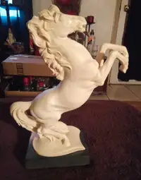 Classic A.Santini  1960's rearing horse statue marble base 12"