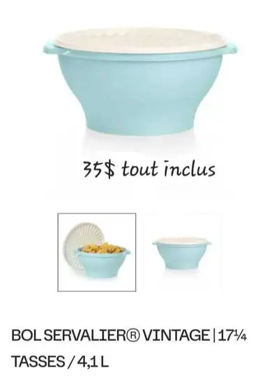 Tupperware Servalier neuf look Vintage, View more