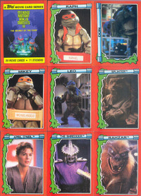 TEENAGE MUTANT NINJA TURTLES MOVIE 2 1991 TOPPS CARD SET 99 + 11