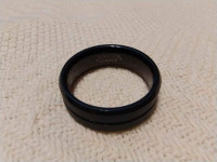 Mens Size 12  Black Tungsten Carbide Ring - NEW