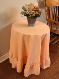 NEW 70” Round Tablecloth, Colour Peach