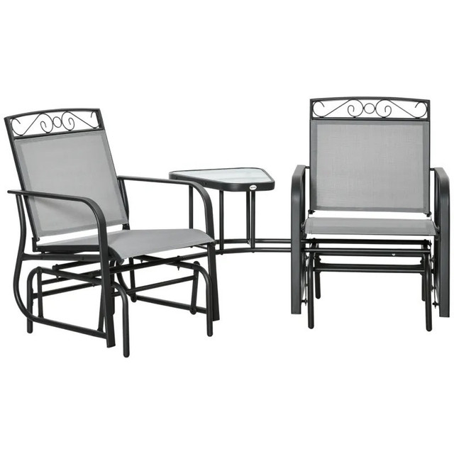 Outdoor Glider Bench with Coffee Table in Patio & Garden Furniture in Markham / York Region - Image 2