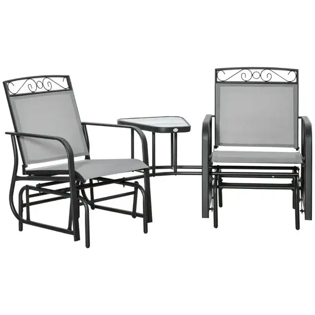 Outdoor Glider Bench with Coffee Table in Patio & Garden Furniture in Markham / York Region - Image 3