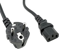 AC Power cords, EU European and UK type plugs.