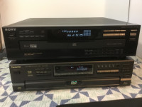 Sony CDP-C235, Panasonic DVC-C220, CD DVD Changer Player 65 ea