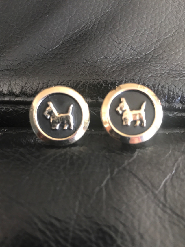  Pair of Scottie Dog GoldTone Cufflinks-$15 for Pair in Jewellery & Watches in La Ronge