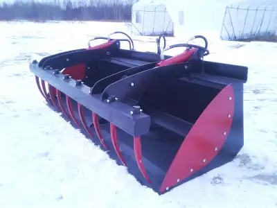Benne, godet, bucket multifonction à grappin avec dents forgées pour chargeur ALO. Benne adaptée aux...