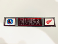 Norm Ullman Detroit Red Wings Nameplate
