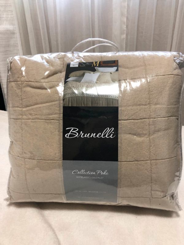 Brunelli Poke, KING 3-Piece Linen & Cotton-Blend Quilt Set in Bedding in Burnaby/New Westminster