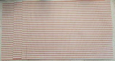 Dining Table Place Mats Set of 4 - WHITE & RED/PINK Striped, View more