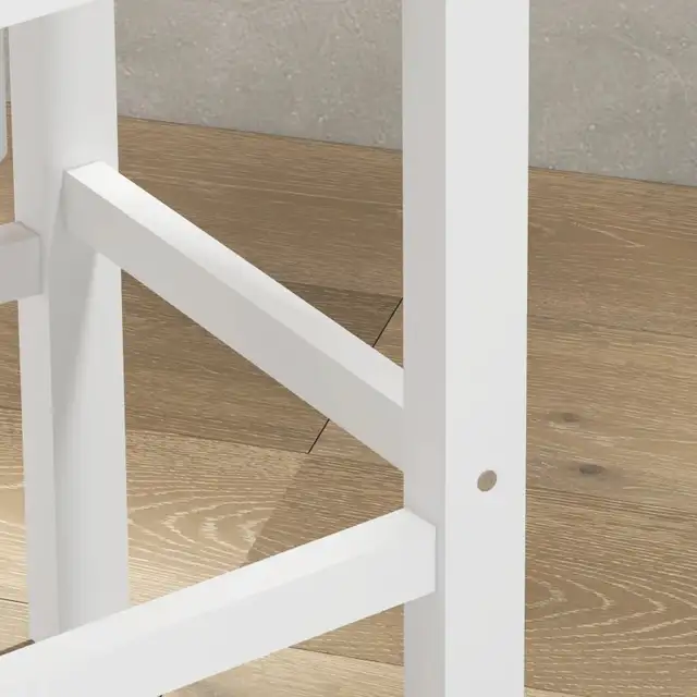 Counter Height Stool, Farmhouse Bar Stool with Back, Solid Wood in Chairs & Recliners in Markham / York Region - Image 9