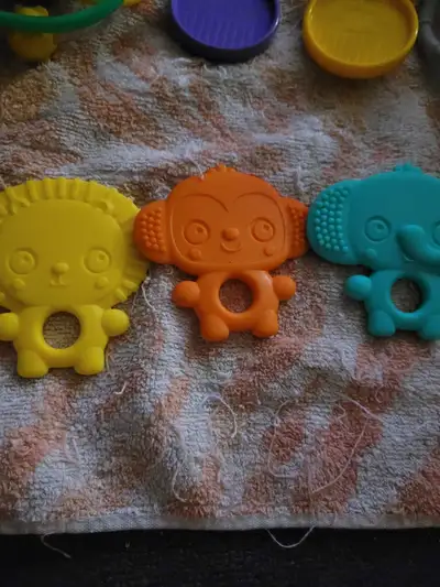 Bright Starts Gummy Buddies 3-Pack Textured Teethers. , View more