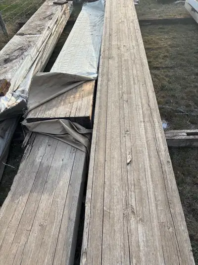 Approximately 30 different beams. All 5 1/4 inch thick. Height varies from 9 to 20 inches. Length va...