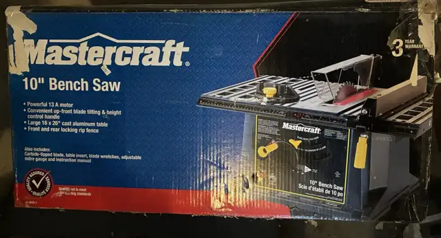 Mastercraft 10" Bench Saw. Brand new. Never used in Power Tools in Mississauga / Peel Region - Image 2