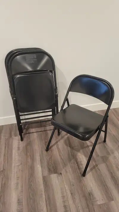 Metal Folding Chairs x 4, View more